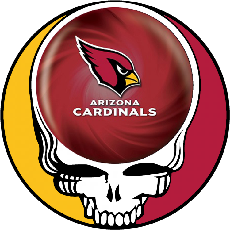 Arizona Cardinals skull logo iron on transfers